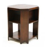 An Art Deco oak book table,