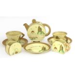 A Clarice Cliff 'Napoli' Bonjour tea set,