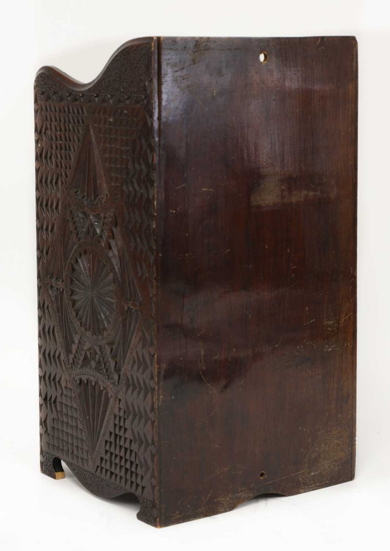 A Russian chip carved smoker's cabinet, - Image 3 of 3