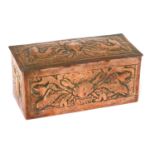 An Arts and Crafts Newlyn-style trinket box and cover,