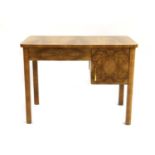 An Art Deco walnut desk,