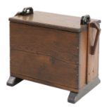 An Arts and Crafts Cotswold School oak log box,