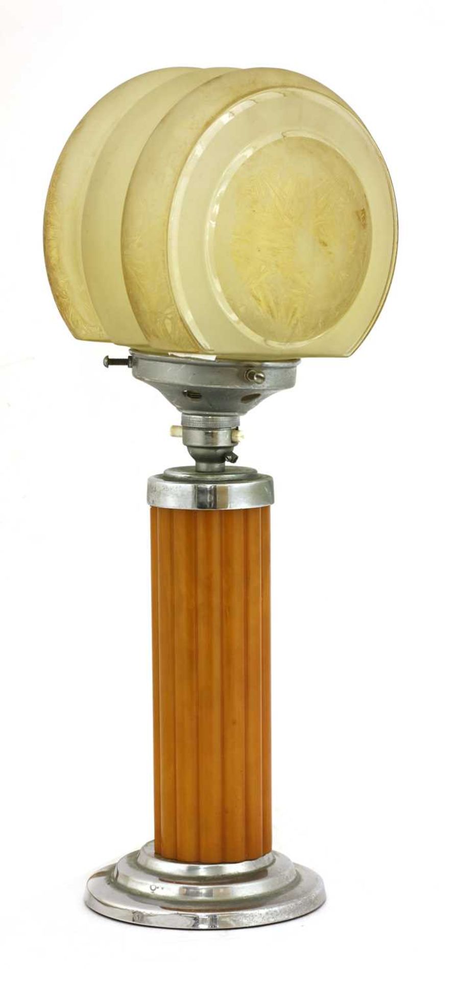An Art Deco Bakelite lamp, - Bild 2 aus 2