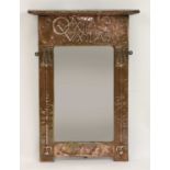 An Arts and Crafts copper wall mirror,