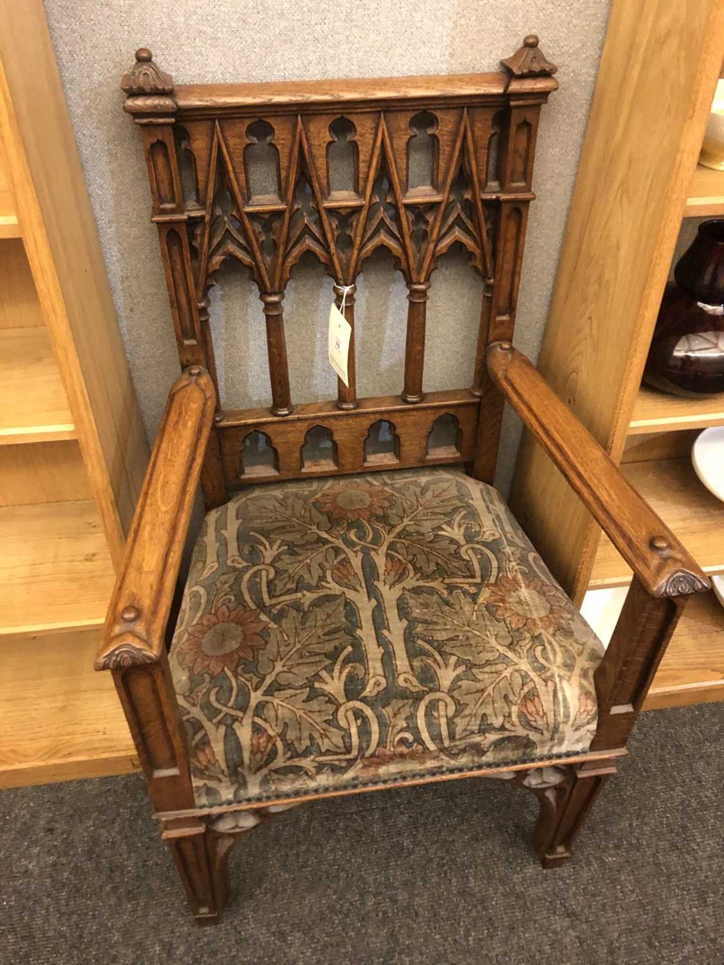 A pair of 'Gothic' chairs, - Image 2 of 8