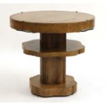 An Art Deco burr walnut centre table,