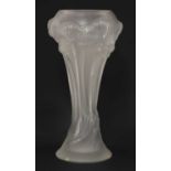 A Lalique 'Button Rose' glass vase,
