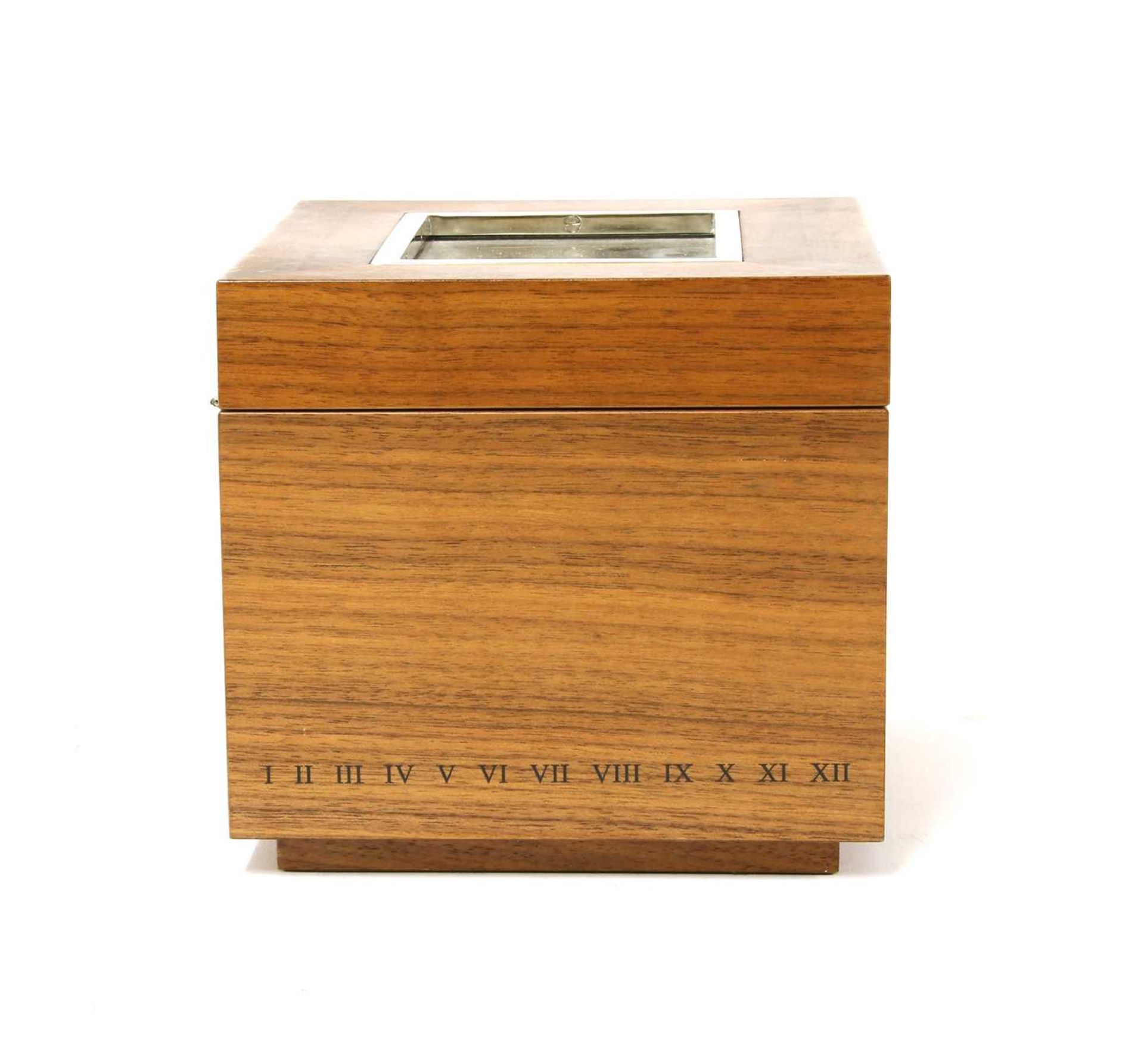 A David Linley walnut table watch case, - Image 4 of 8