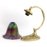 An Art Nouveau-style gilt metal lamp,