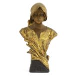 A Goldscheider terracotta bust of Ruth,