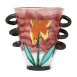 A glazed pottery vase,