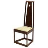 An Arts and Crafts Glasgow-style mahogany high back chair,