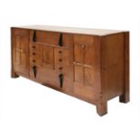 An oak sideboard,