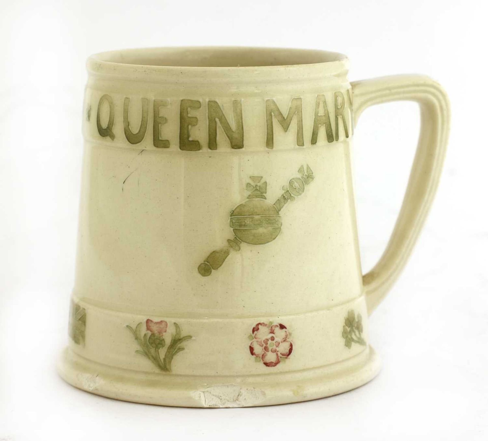 A Moorcroft 1911 Coronation of King George V and Queen Mary mug, - Bild 3 aus 3