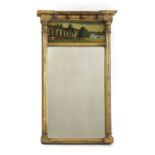 A small Regency-style giltwood pier mirror,