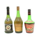 Assorted spirits to include: Napoleon Premier VSOP Riserva 10 year old Brandy,