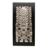 A Pre-columbian silver Inca plaque