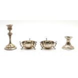 A pair of silver twin handled bon-bon dishes,