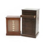 Two Victorian mahogany specimen cabinets,