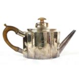 A George III silver tea pot, Newcastle hallmarks