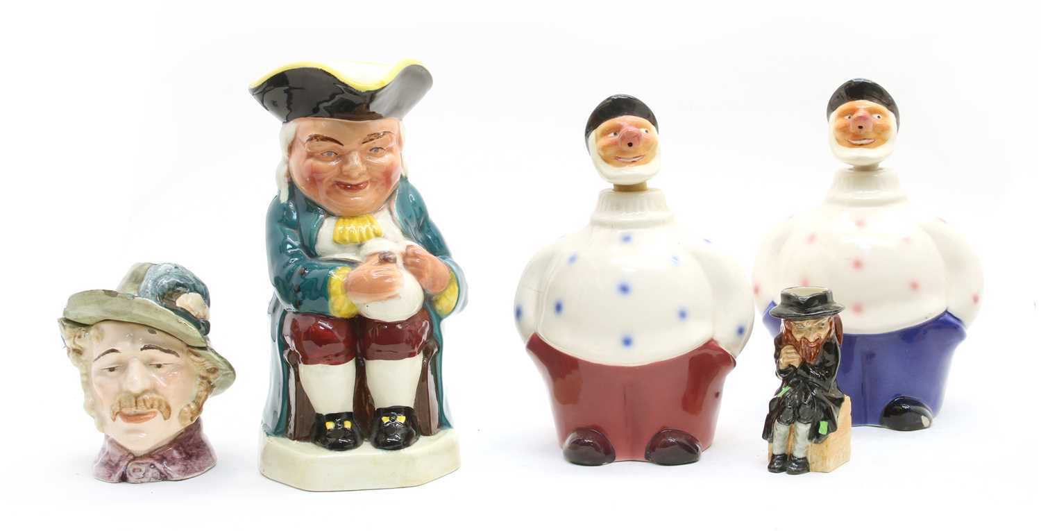 A pair of Soholm, Denmark porcelain spirit flasks, - Image 3 of 4