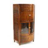A 'Starbay Cuba' rosewood finish bowfront bar cabinet,