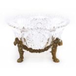 A cut glass and ormolu mounted bowl,