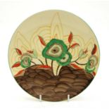 A Clarice Cliff 'Bizarre' pottery plate,