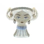 A Lladro figurine Byzantine head vase,