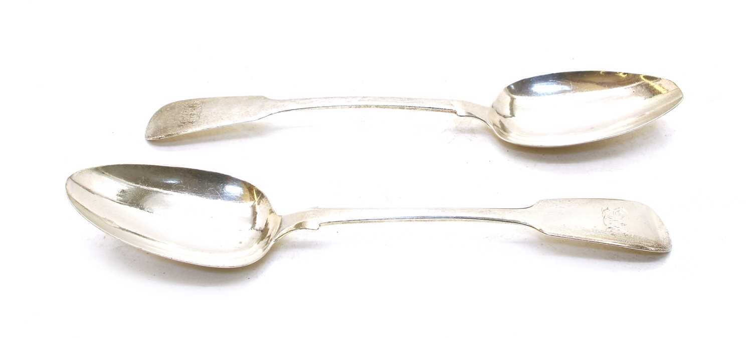 A George IV silver fiddle pattern tablespoon, - Image 2 of 2