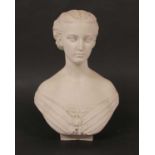 Princess Alexandra, a Copeland parian bust modelled by Mary Thorneycroft,