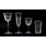 A suite of cut glassware,