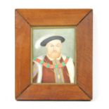 A miniature portrait on ivory of Henry VIII,