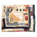 Three hand stitched patchwork quilts,