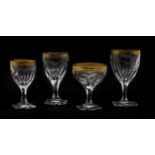 A suite of glasswares,