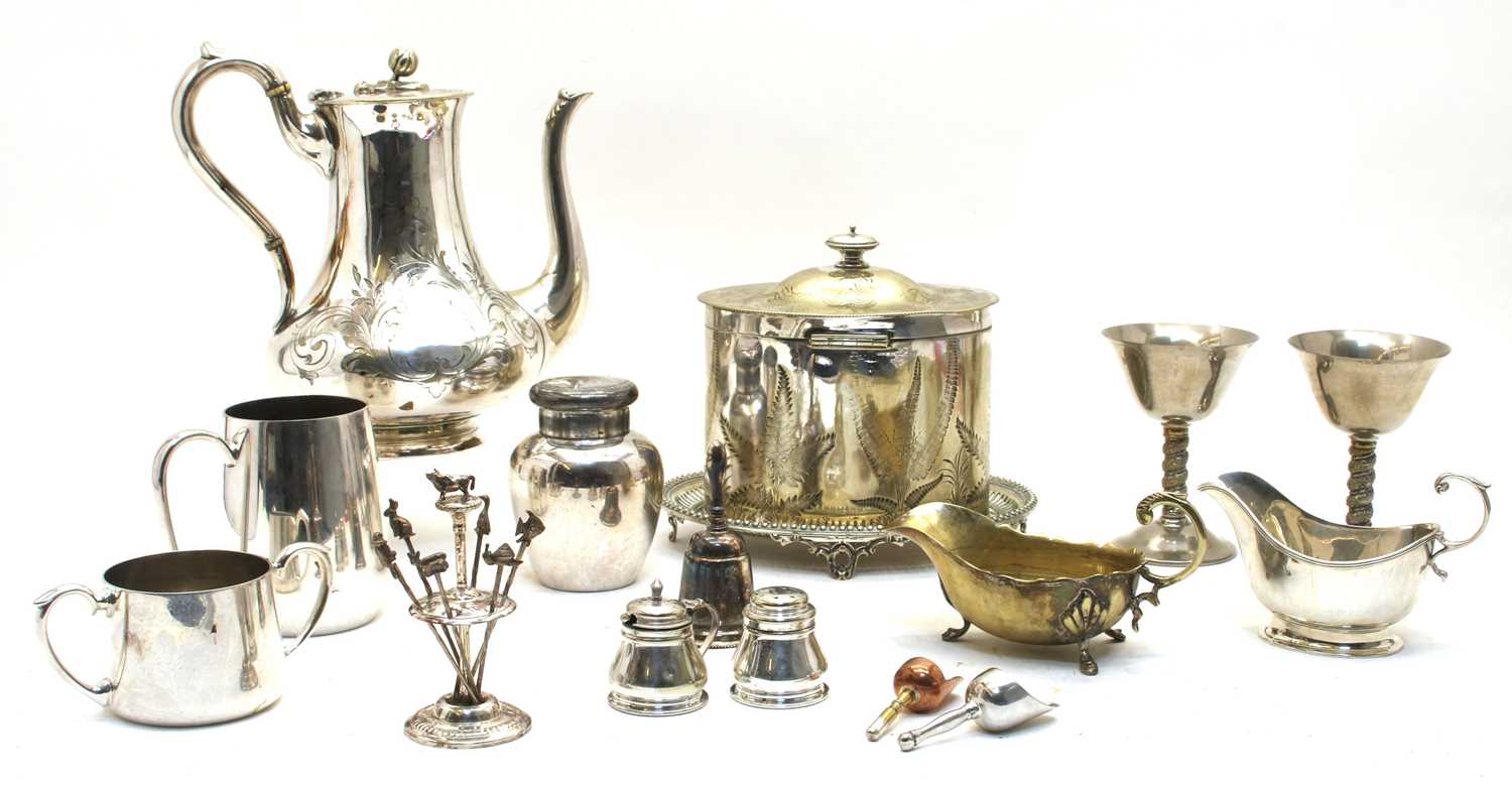 A collection of silver plate,