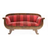 A mahogany Biedermeier settee,