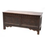 An oak coffer,