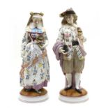 A pair of Paris porcelain 'Betrothal' figures,