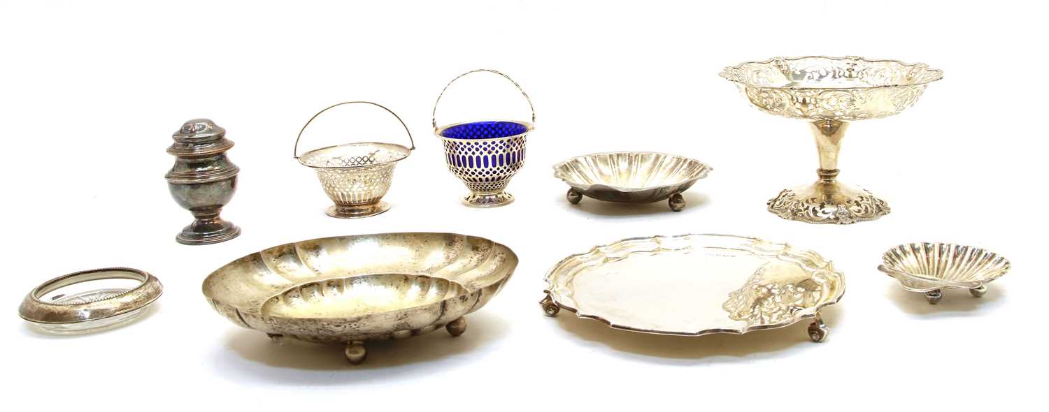 A collection of silver and silver plate,