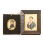 A collection of four Victorian miniature portraits,