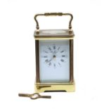 A modern French L'Epie brass carriage clock,