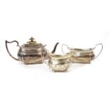 A Regency silver teapot and sugar bowl,