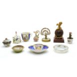 A small mixed lot of ceramics and glass,
