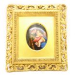 A late 19th century porcelain plaque,