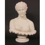 Clytie, The Water Nymph, a Copeland parian bust after the Antique,