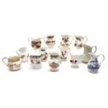 A collection of thirteen 'Historica Jugs from the Worcester Royal Porcelain Company',