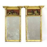A pair of George III-style pier glasses,