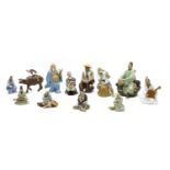 A large collection of Chinese ceramic figures,