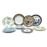 A collection of thirty three various Victorian pottery plates